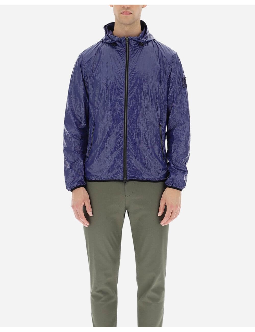 Herno cazadora gloss bomber azul añil | Almirante Seis Madrid