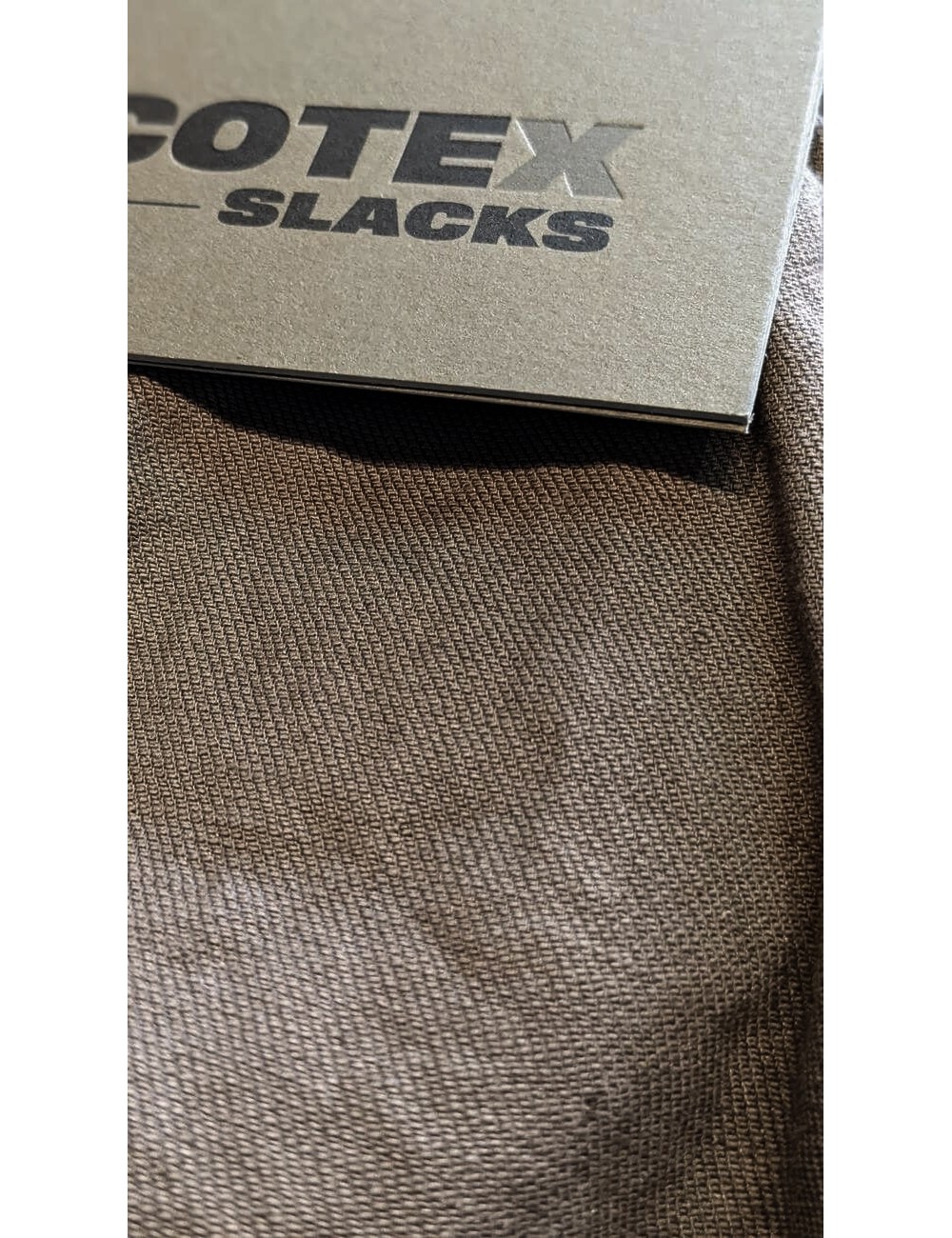 Pantalón slacks Incotex marron dril  lino strech |  Almirante Seis Madrid