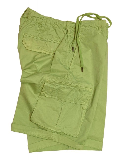 Bermuda cargo popelín elástico verde lima  | Ego Madrid
