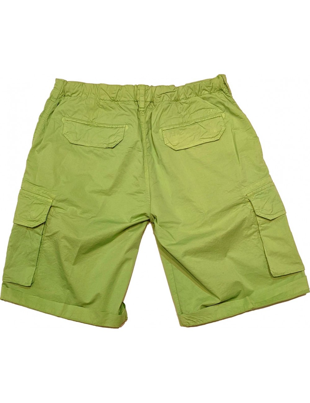 Bermuda cargo popelín elástico verde lima  | Ego Madrid