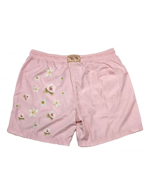 Bañador hombre rosa doble estampado