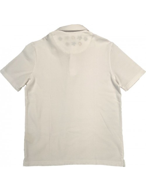 Polo manga corta hombre blanco con detalles en cuello de Altea | Ego