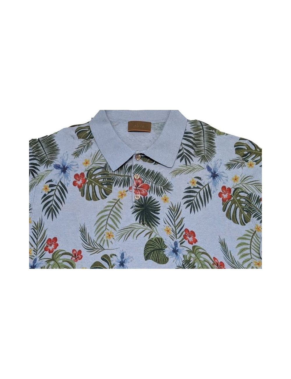 Polo manga corta hombre estampado floral de Altea en lino algodón|Ego
