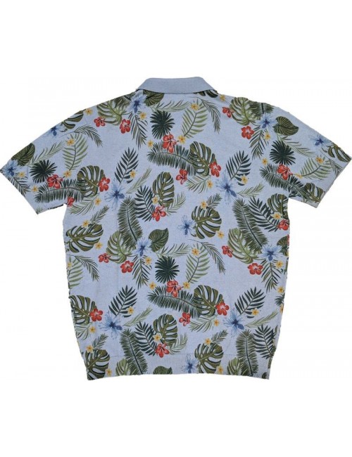 Polo manga corta hombre estampado floral de Altea en lino algodón|Ego
