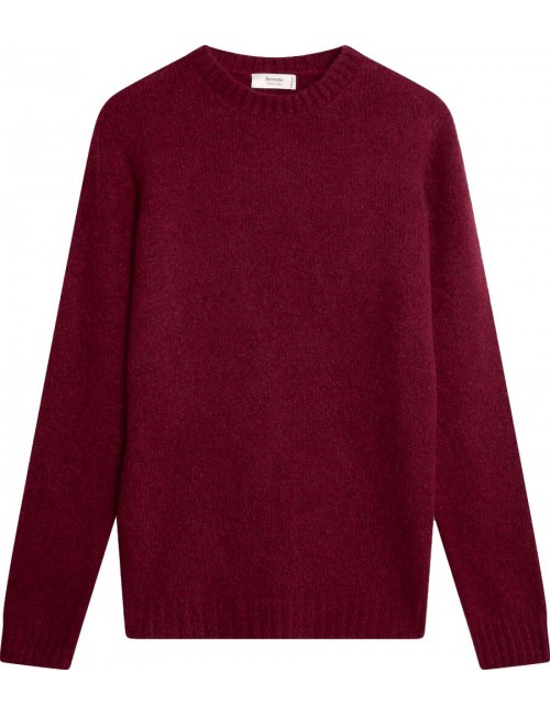 Ego Madrid | Ferrante jersey cashmere mafilé granate cuello redondo