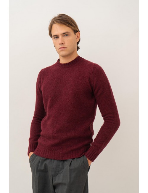 Ego Madrid | Ferrante jersey cashmere mafilé granate cuello redondo