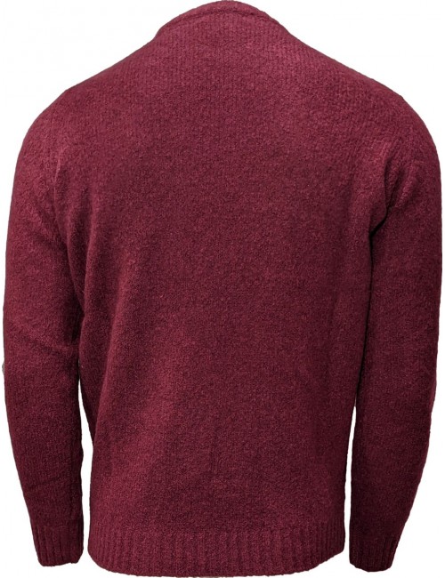 Ego Madrid | Ferrante jersey cashmere mafilé granate cuello redondo