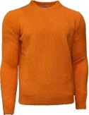 Ferrante jersey cashmere mafilé naranja cuello redondo