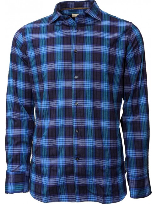CAMISA CUADROS AZUL TINTORIA MATTEI | EGO Madrid