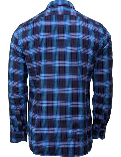 CAMISA CUADROS AZUL TINTORIA MATTEI | EGO Madrid