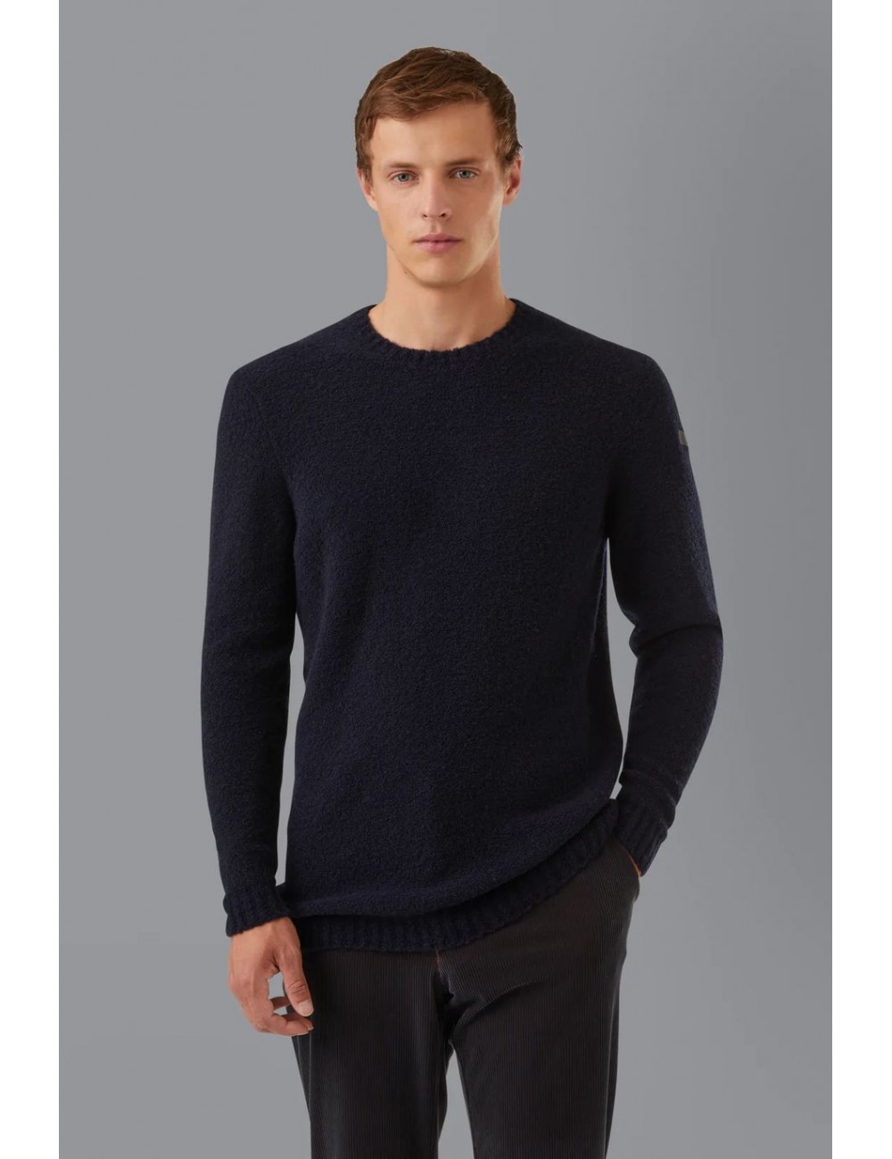 EGO | jersey chenilla bucle cuello redondo azul