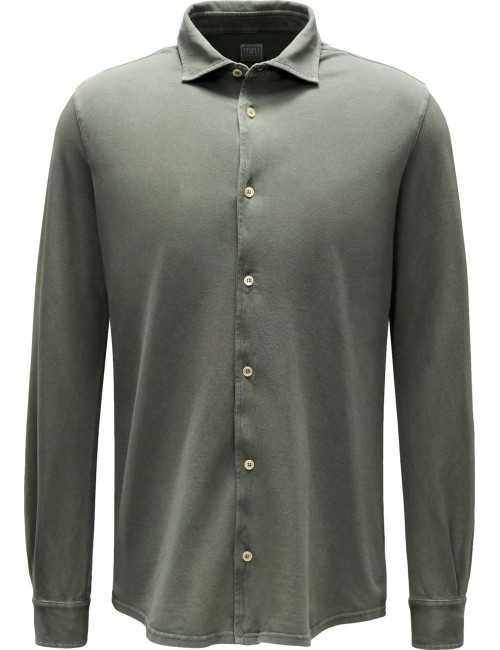 A6 | Fedeli camisa piqué Giza verde seco