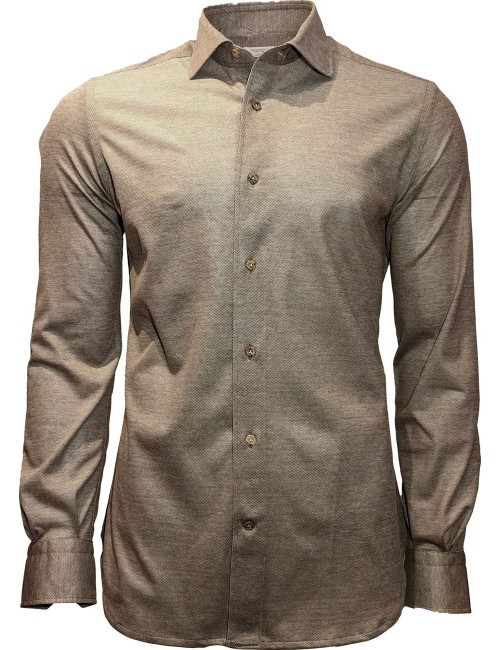 A6 | Mazzarelli camisa hilo de escocia marrón