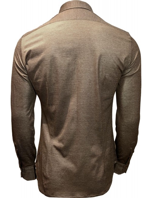 A6 | Mazzarelli camisa hilo de escocia marrón