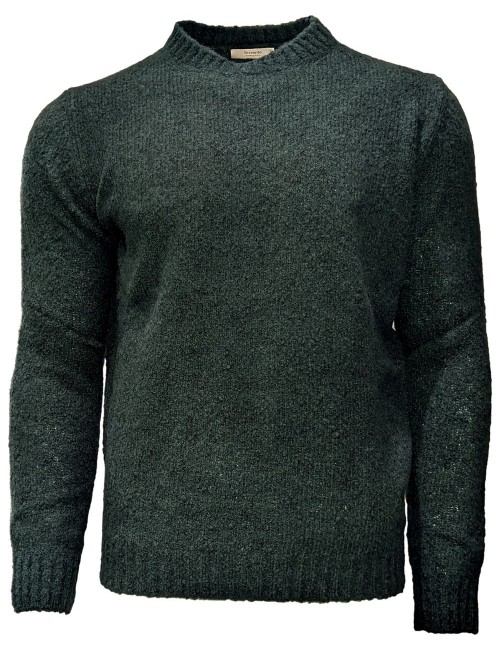 Ego Madrid | Ferrante jersey cashmere mafilé verde cuello redondo