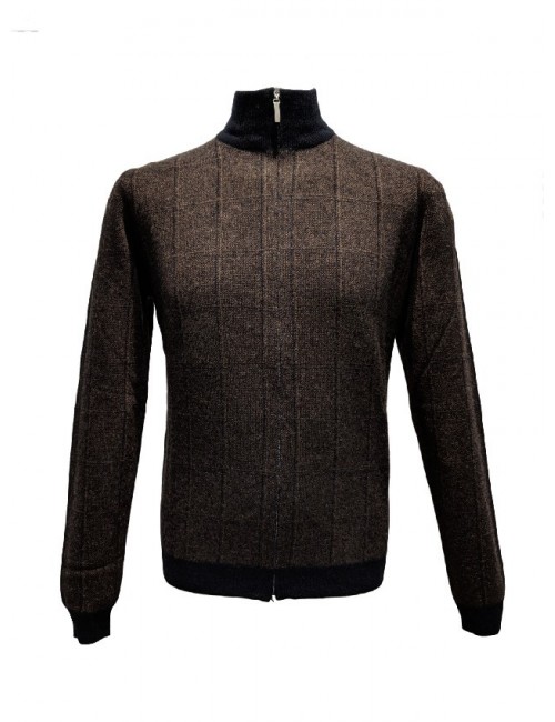 Cardigan de cashemire de cuadros de Della Ciana