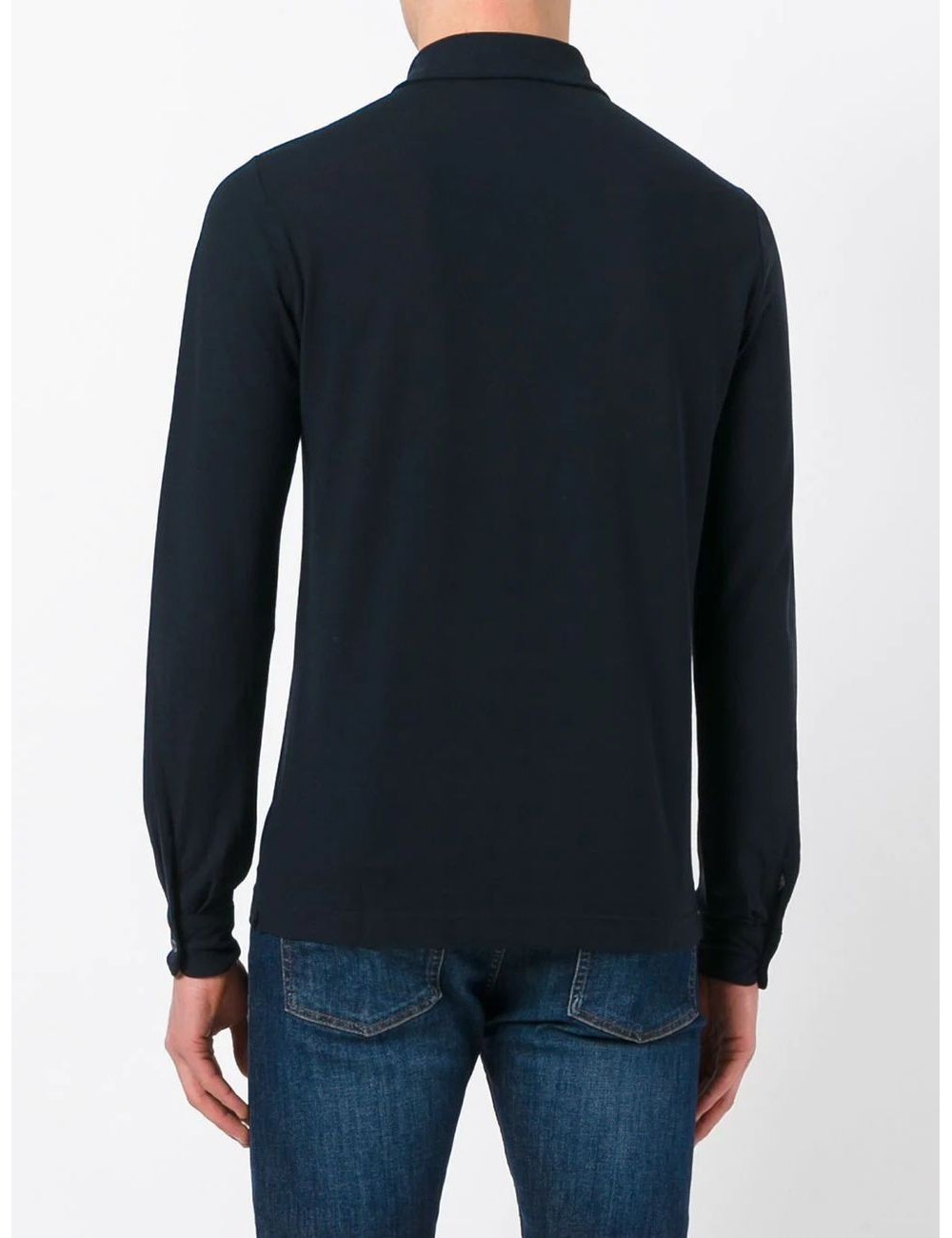 Almirante Seis Madrid | ZANONE polo IceCotton negro manga larga