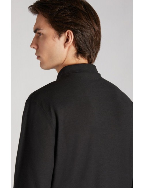 Almirante Seis Madrid | ZANONE polo IceCotton negro manga larga