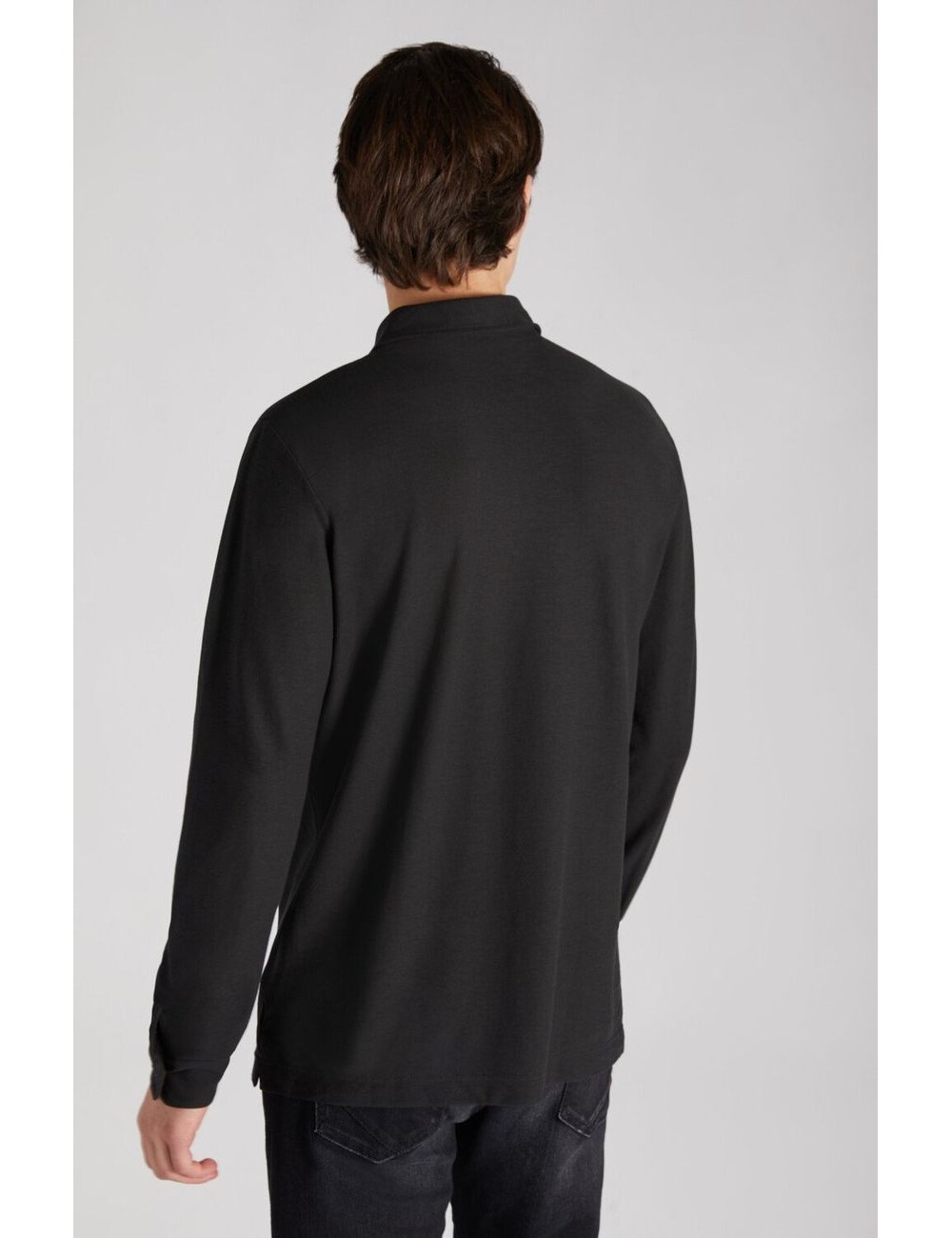 Almirante Seis Madrid | ZANONE polo IceCotton negro manga larga