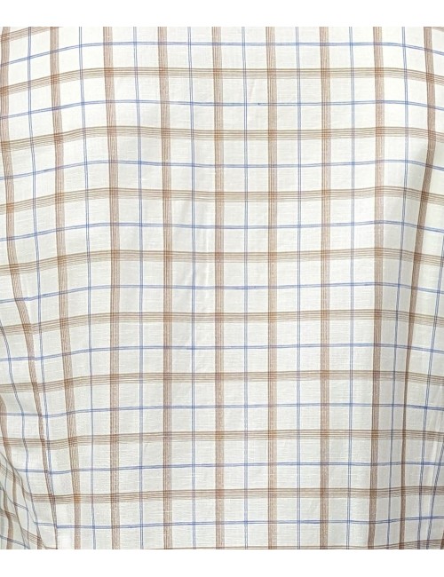 Almirante Seis Madrid | Mazzarelli camisa blanca cuadros marrones y azules