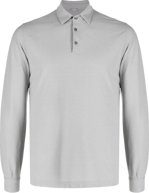Almirante Seis Madrid | ZANONE polo IceCotton gris manga larga