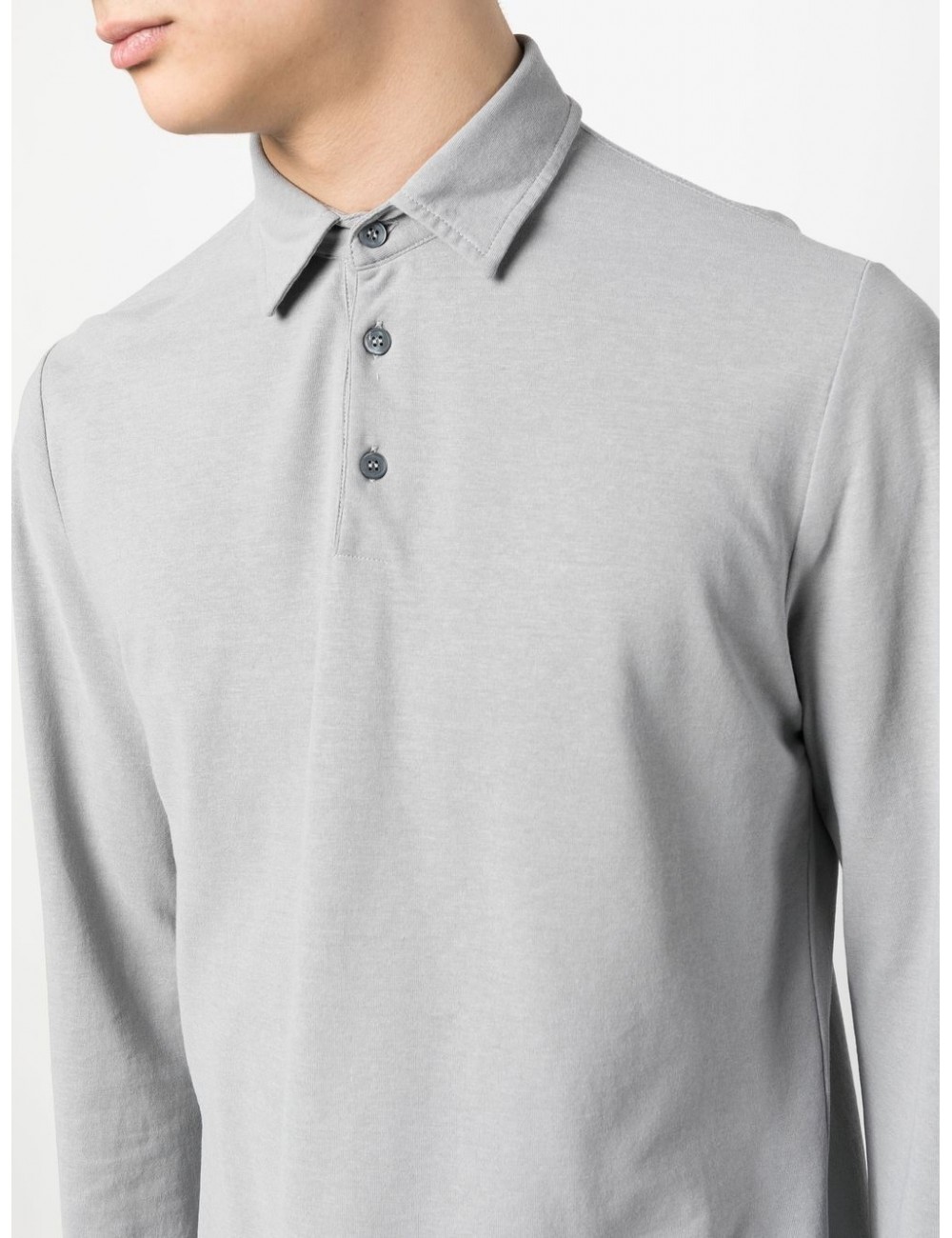 Almirante Seis Madrid | ZANONE polo IceCotton gris manga larga