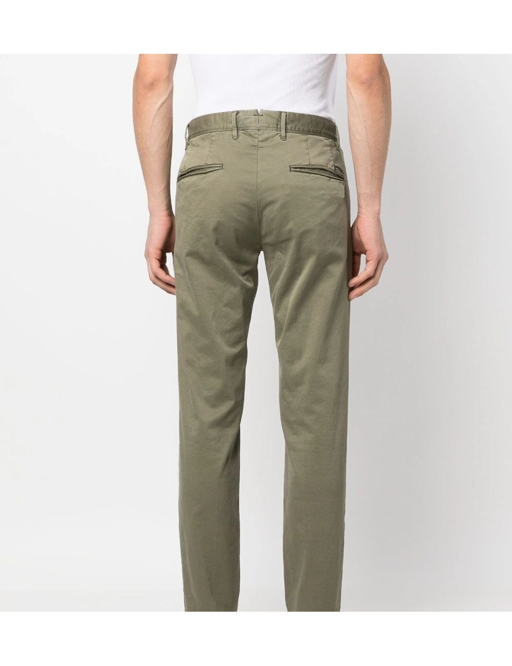 Incotex pantalon slacks gabardina superlight verde | A6 Madrid