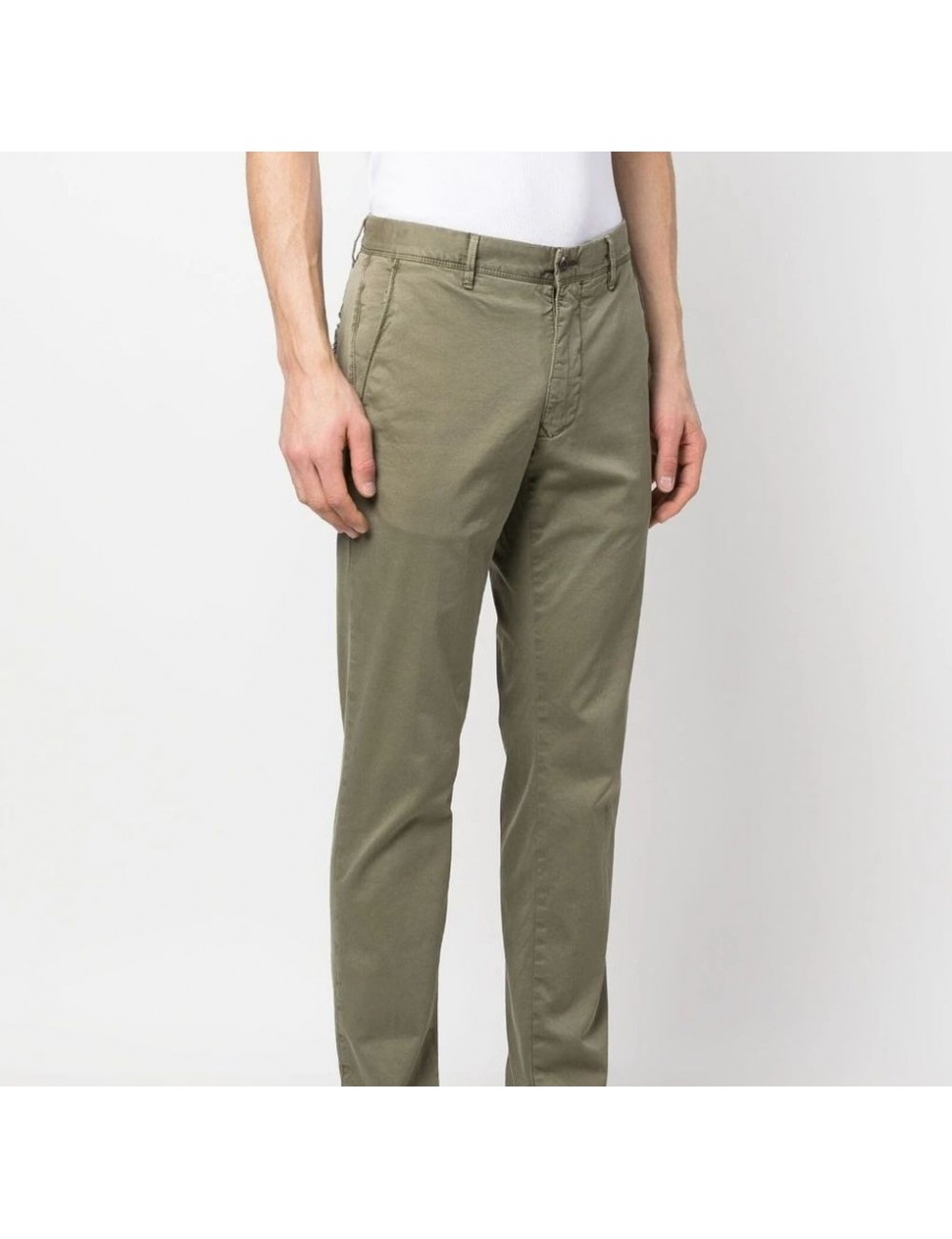 Incotex pantalon slacks gabardina superlight verde | A6 Madrid