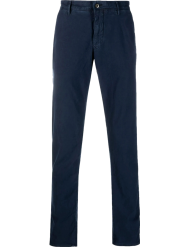 Incotex pantalón slacks canvas algodón elástico azul| A6 Madrid
