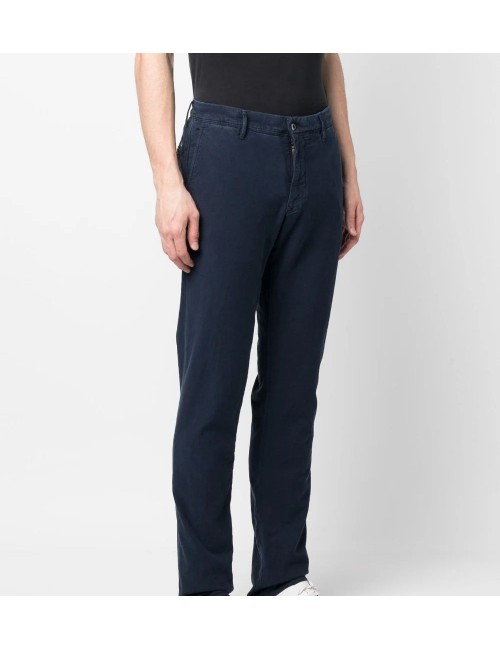 Incotex pantalón slacks canvas algodón elástico azul| A6 Madrid