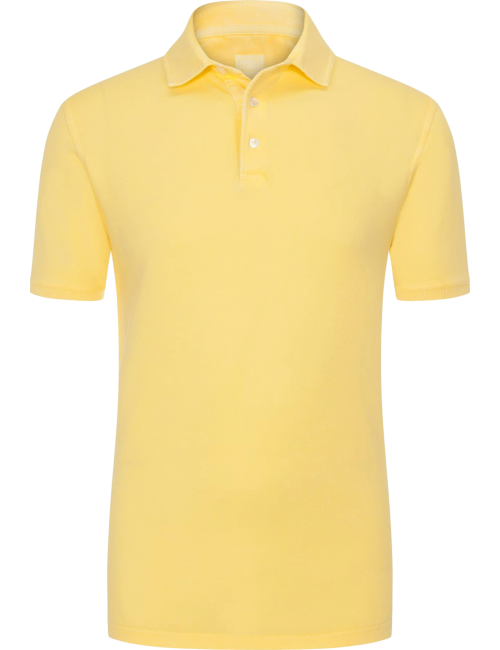 Polo manga corta north Fedeli piqué de algodón amarillo | Ego Madrid