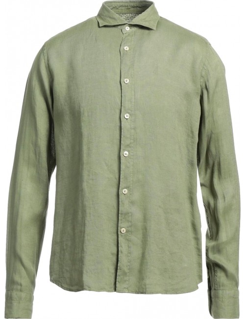 Camisa lino en verde provenzal de Tintoria Mattei  | Ego Madrid