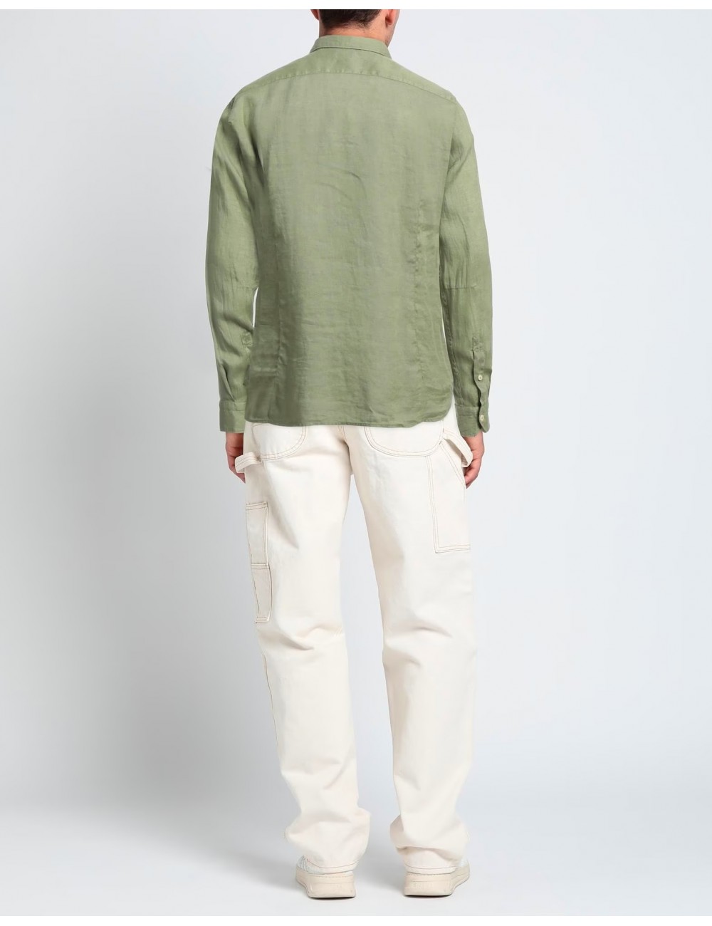 Camisa lino en verde provenzal de Tintoria Mattei  | Ego Madrid