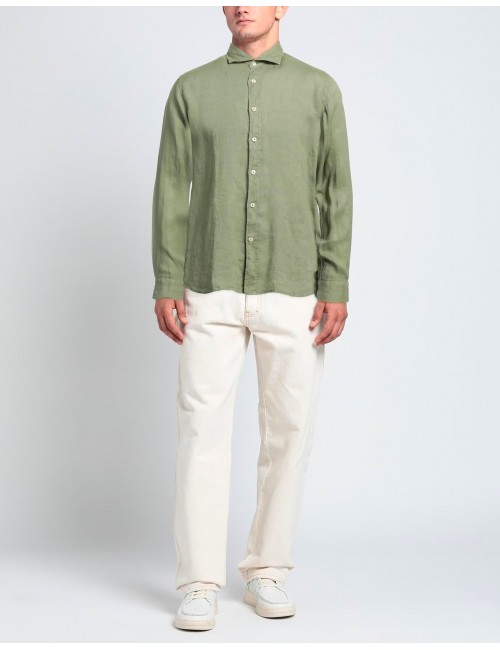 Camisa lino en verde provenzal de Tintoria Mattei  | Ego Madrid