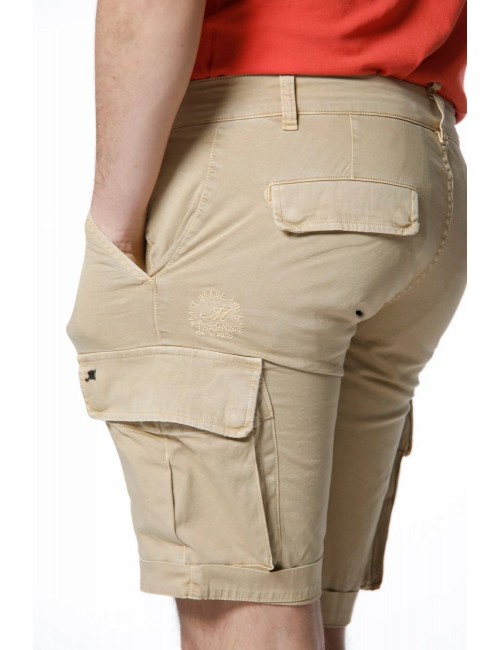 Ego Madrid | Mason's bermuda cargo raso stretch beige