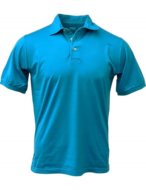 FEDELI POLO MANGA CORTA AZUL TURQUESA