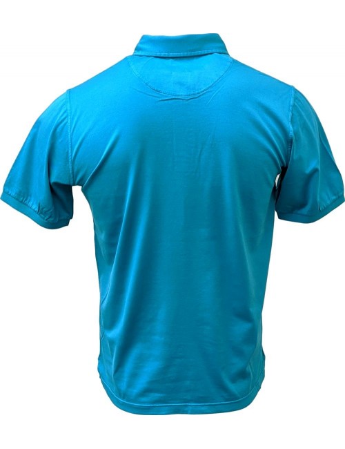 FEDELI POLO MANGA CORTA AZUL TURQUESA