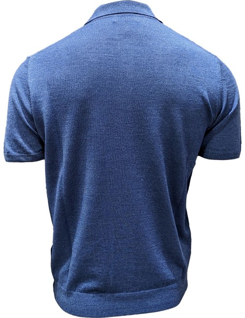 Ferrante polo lino algodón azul | Almirante Seis Madrid