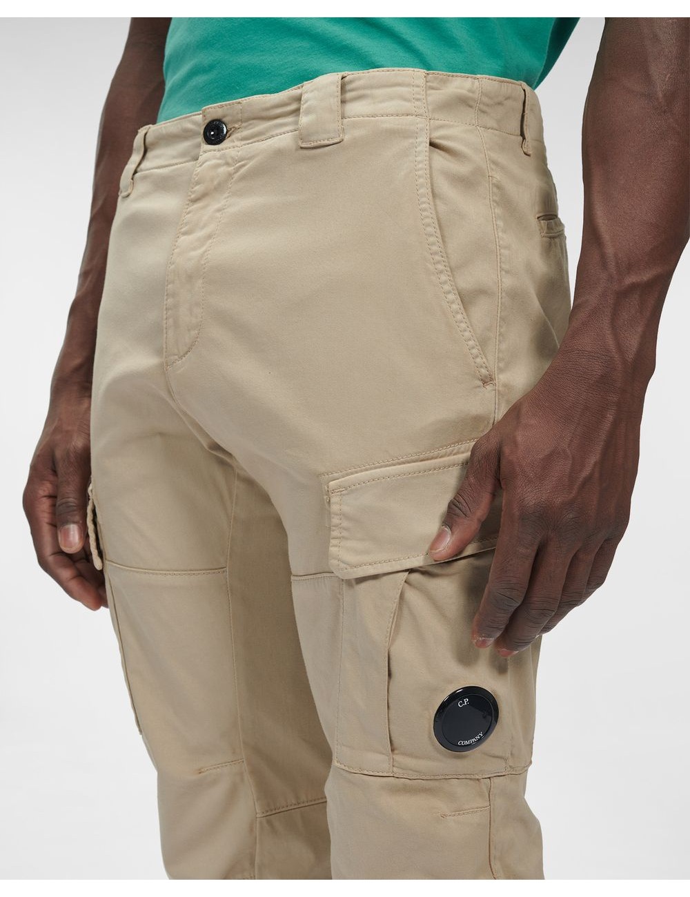 CP Company pantalón cargo satén strech marrón |Ego Madrid