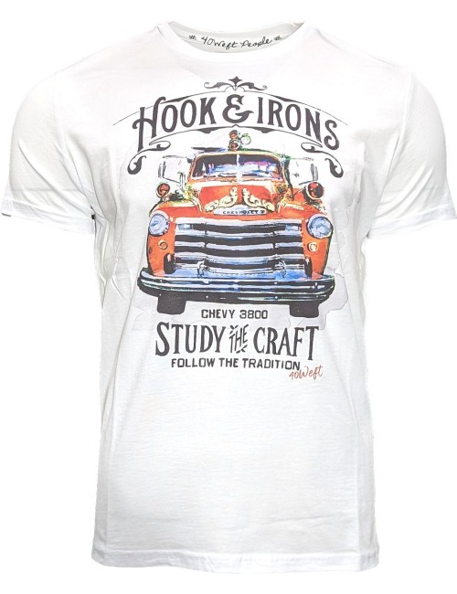 Camiseta 40weft hook & irons blanca | Ego Madrid