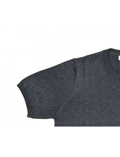 Jersey en punto gris claro manga corta de Ferrante | Ego Madrid