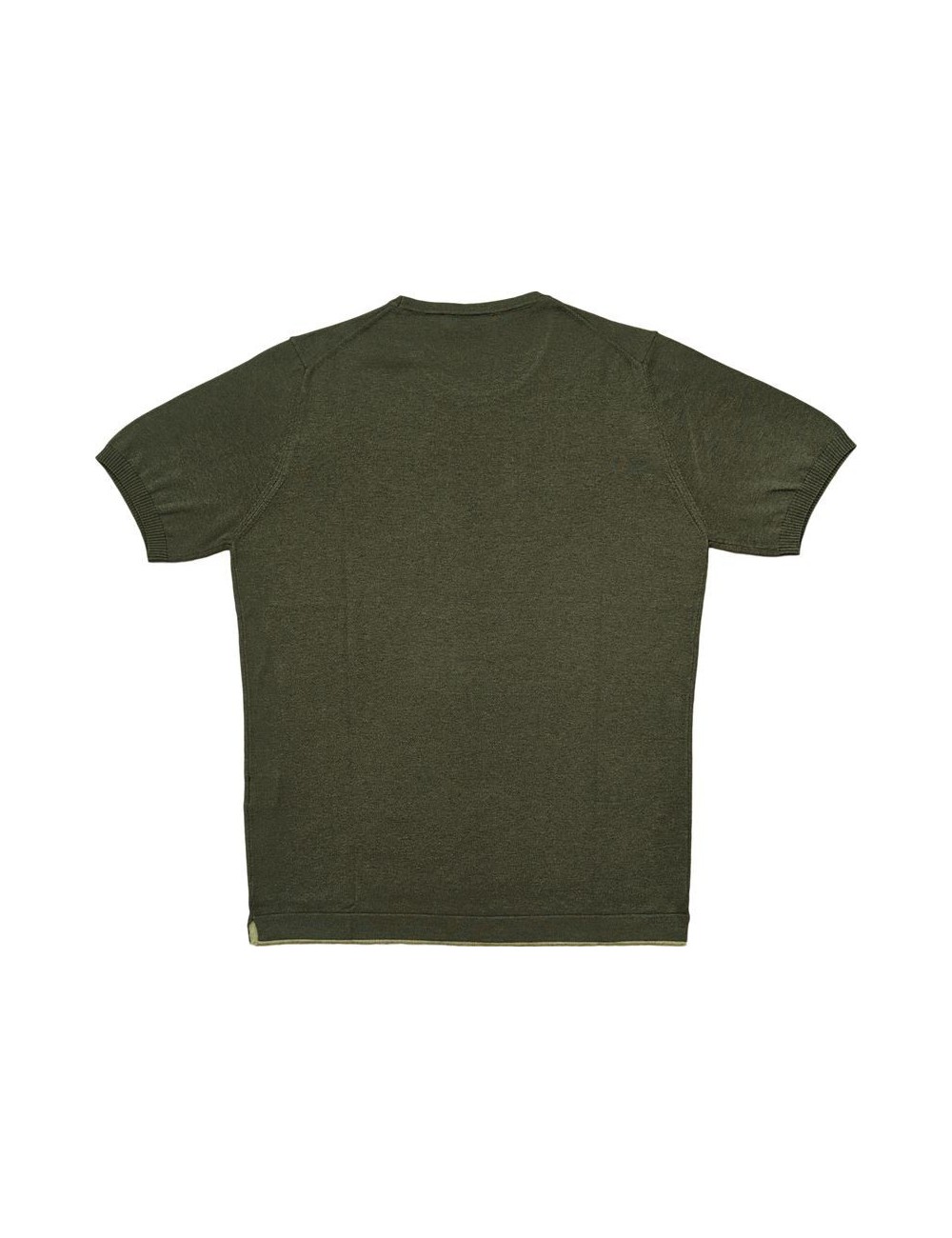 Jersey muy fino en punto verde manga corta de Ferrante | Ego Madrid