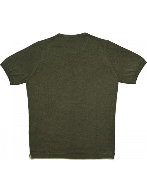 Jersey muy fino en punto verde manga corta de Ferrante | Ego Madrid