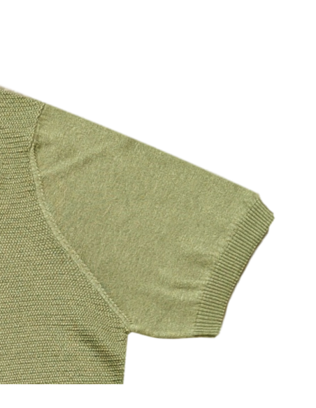 Polo manga corta verde sin botones en punto de Ferrante | Ego Madrid