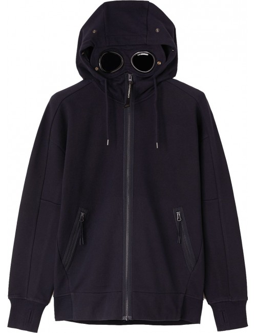 Sudadera CP Company azul  Google Hood diagonal raised | Ego Madrid oficial store