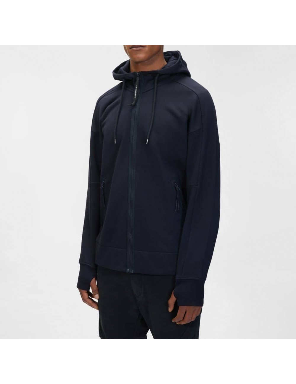 Sudadera CP Company azul  Google Hood diagonal raised | Ego Madrid oficial store