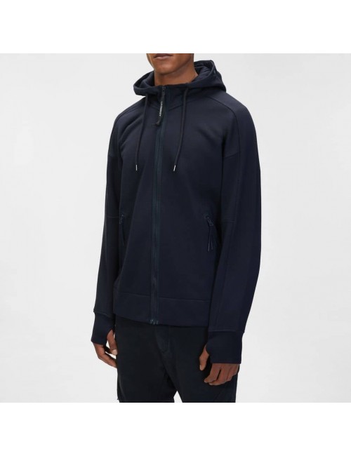 Sudadera CP Company azul  Google Hood diagonal raised | Ego Madrid oficial store