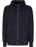 C.P. COMPANY sudadera azul marino con cremallera capucha y gafas
