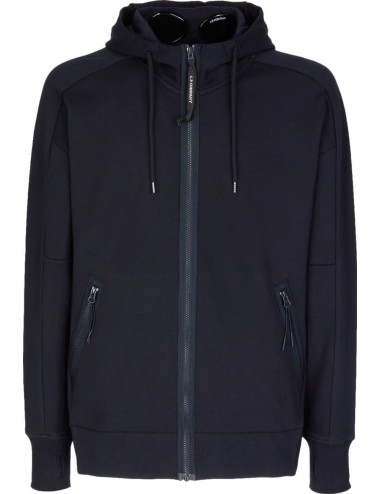 Sudadera CP Company azul  Google Hood diagonal raised | Ego Madrid oficial store