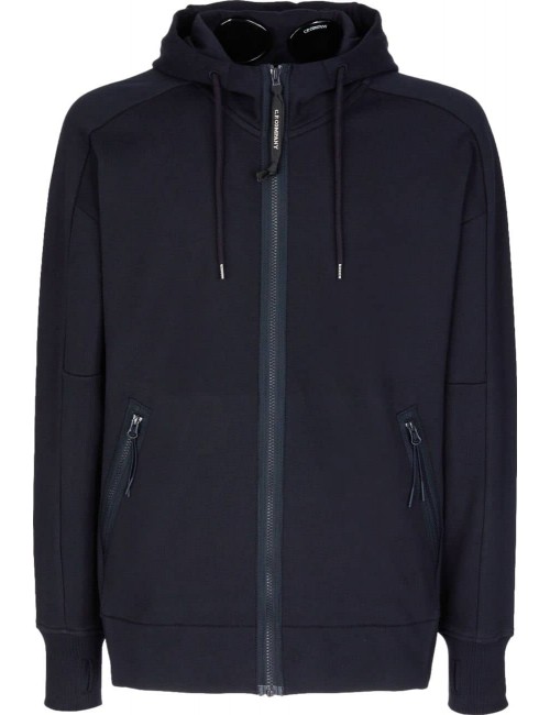 Sudadera CP Company azul  Google Hood diagonal raised | Ego Madrid oficial store